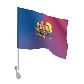 Флаг для автомобиля с принтом Barcelona в Екатеринбурге, 100% полиэстер | Размер: 30*21 см | barcelona | barselona | futbol club | барса | барселона | лионель месси | люблю футбол | месси | сине гранатовые | фанат | фк барселона | форма | форма игроков | футбол | футбольный клуб | эмблема | эмблема клуба