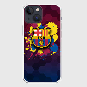 Чехол для iPhone 13 mini с принтом Barcelona в Екатеринбурге,  |  | barcelona | barselona | futbol club | барса | барселона | лионель месси | люблю футбол | месси | сине гранатовые | фанат | фк барселона | форма | форма игроков | футбол | футбольный клуб | эмблема | эмблема клуба