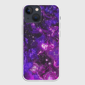 Чехол для iPhone 13 mini с принтом Галактика в Екатеринбурге,  |  | colors | cosmic | stars | yellow | брызги | звезды | краски | планета | разводы красок