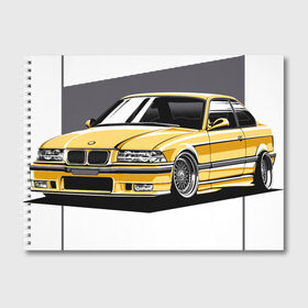 Альбом для рисования с принтом BMW E36 в Екатеринбурге, 100% бумага
 | матовая бумага, плотность 200 мг. | bmw | e36 | арт машина | бмв | быстрая машина | красивая машина | машина