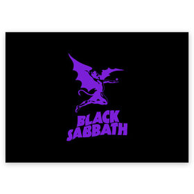 Поздравительная открытка с принтом Black Sabbath в Екатеринбурге, 100% бумага | плотность бумаги 280 г/м2, матовая, на обратной стороне линовка и место для марки
 | Тематика изображения на принте: black sabbath | hard rock | heavy metal | блэк сабат | группы | метал | музыка | оззи осборн | рок | хард рок | хэви метал