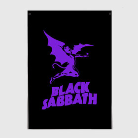 Постер с принтом Black Sabbath в Екатеринбурге, 100% бумага
 | бумага, плотность 150 мг. Матовая, но за счет высокого коэффициента гладкости имеет небольшой блеск и дает на свету блики, но в отличии от глянцевой бумаги не покрыта лаком | black sabbath | hard rock | heavy metal | блэк сабат | группы | метал | музыка | оззи осборн | рок | хард рок | хэви метал