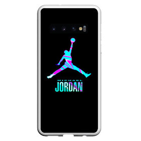 Чехол для Samsung Galaxy S10 с принтом Jordan в Екатеринбурге, Силикон | Область печати: задняя сторона чехла, без боковых панелей | Тематика изображения на принте: jordan | michael | nba | баскетбол | джорданмайкл | игра | легенда | майкл джордан | мяч | неон | футбол