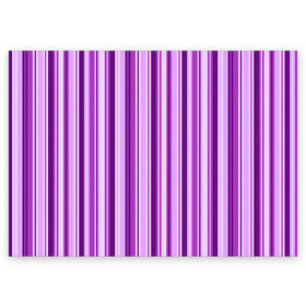 Поздравительная открытка с принтом Фиолетово-чёрные полосы в Екатеринбурге, 100% бумага | плотность бумаги 280 г/м2, матовая, на обратной стороне линовка и место для марки
 | вертикальные полосы | вертикальный рисунок | линии | полосы | розовый | светлый | темный | фиолетовый | черный