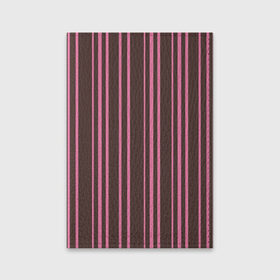Обложка для паспорта матовая кожа с принтом Чёрно-розовые линии в Екатеринбурге, натуральная матовая кожа | размер 19,3 х 13,7 см; прозрачные пластиковые крепления | вертикальные линии | вертикальный рисунок | линии | розовый | чёрный