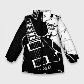 Зимняя куртка для девочек 3D с принтом Deep Purple в Екатеринбурге, ткань верха — 100% полиэстер; подклад — 100% полиэстер, утеплитель — 100% полиэстер. | длина ниже бедра, удлиненная спинка, воротник стойка и отстегивающийся капюшон. Есть боковые карманы с листочкой на кнопках, утяжки по низу изделия и внутренний карман на молнии. 

Предусмотрены светоотражающий принт на спинке, радужный светоотражающий элемент на пуллере молнии и на резинке для утяжки. | deep purple | whoosh | дэвид ковердейл | иэн гиллан | метал | ричи блэкмор | роджер гловер | рок | свист | хард | хэви