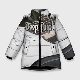 Зимняя куртка для девочек 3D с принтом Deep Purple в Екатеринбурге, ткань верха — 100% полиэстер; подклад — 100% полиэстер, утеплитель — 100% полиэстер. | длина ниже бедра, удлиненная спинка, воротник стойка и отстегивающийся капюшон. Есть боковые карманы с листочкой на кнопках, утяжки по низу изделия и внутренний карман на молнии. 

Предусмотрены светоотражающий принт на спинке, радужный светоотражающий элемент на пуллере молнии и на резинке для утяжки. | deep purple | whoosh | дэвид ковердейл | иэн гиллан | метал | ричи блэкмор | роджер гловер | рок | свист | хард | хэви