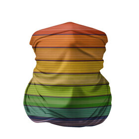Бандана-труба 3D с принтом Радужные линии в Екатеринбурге, 100% полиэстер, ткань с особыми свойствами — Activecool | плотность 150‒180 г/м2; хорошо тянется, но сохраняет форму | вертикальные линии | вертикальный рисунок | линии | радуга | цвета | яркие цвета