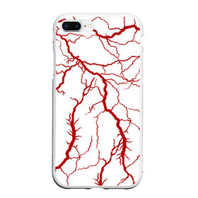 Чехол для iPhone 7Plus/8 Plus матовый с принтом Сосуды в Екатеринбурге, Силикон | Область печати: задняя сторона чехла, без боковых панелей | абстрактные | алые | артерии | вены | ветки | волны | врач | гроза | доктор | красные | кровавый | кровь | линии | медик | медицинские | молния | мышцы | нити | паутина | полосы | сердце | сетка | сосуды