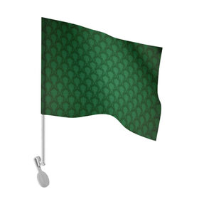 Флаг для автомобиля с принтом Готические зелёные цветы в Екатеринбурге, 100% полиэстер | Размер: 30*21 см | готика | зеленый | светлый | темный | цветы