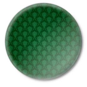 Значок с принтом Готические зелёные цветы в Екатеринбурге,  металл | круглая форма, металлическая застежка в виде булавки | готика | зеленый | светлый | темный | цветы