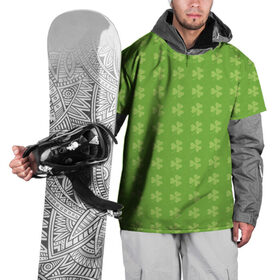 Накидка на куртку 3D с принтом Клевер в Екатеринбурге, 100% полиэстер |  | зелёный | клевер | светлый | тёмный | цветок | цветы