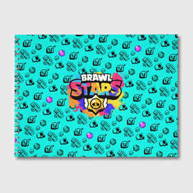 Альбом для рисования с принтом Brawl Stars в Екатеринбурге, 100% бумага
 | матовая бумага, плотность 200 мг. | brawl stars | game | акварель | бравл старс | брызги | игра | краска | леон | персонажи | радуга | разводы | разноцветный