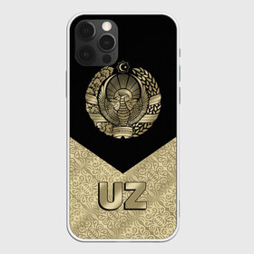 Чехол для iPhone 12 Pro Max с принтом Узбекистан в Екатеринбурге, Силикон |  | coat of arms | cotton | crescent | eagle | ears | flag | republic | stars | sun | uzbekistan | герб | звезды | колосья | орел | полумесяц | республика | солнце | узбекистан | флаг | хлопок