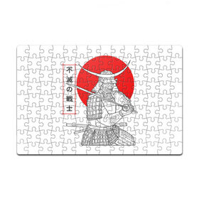 Пазл магнитный 126 элементов с принтом Самурай в Екатеринбурге, полимерный материал с магнитным слоем | 126 деталей, размер изделия —  180*270 мм | japan | samurai | катана | рисунок | самурай | япония