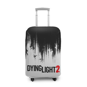 Чехол для чемодана 3D с принтом Dying Light 2 в Екатеринбурге, 86% полиэфир, 14% спандекс | двустороннее нанесение принта, прорези для ручек и колес | 2 | 2021 | dying light | light | logo | techland | игра | красный | кровь | лого | логотип