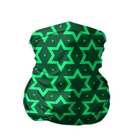 Бандана-труба 3D с принтом Звезда Давида в Екатеринбурге, 100% полиэстер, ткань с особыми свойствами — Activecool | плотность 150‒180 г/м2; хорошо тянется, но сохраняет форму | вертикальный рисунок | звезда | звезда давида | звёзды | звезды давида | зеленый | зеленый узор | светлый | тёмный | узор