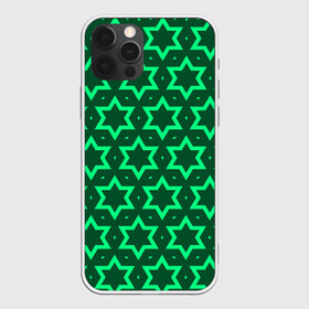 Чехол для iPhone 12 Pro Max с принтом Звезда Давида в Екатеринбурге, Силикон |  | вертикальный рисунок | звезда | звезда давида | звёзды | звезды давида | зеленый | зеленый узор | светлый | тёмный | узор