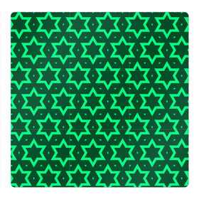 Магнитный плакат 3Х3 с принтом Звезда Давида в Екатеринбурге, Полимерный материал с магнитным слоем | 9 деталей размером 9*9 см | Тематика изображения на принте: вертикальный рисунок | звезда | звезда давида | звёзды | звезды давида | зеленый | зеленый узор | светлый | тёмный | узор