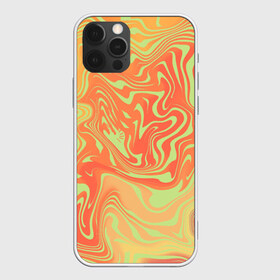 Чехол для iPhone 12 Pro Max с принтом Цветные разводы в Екатеринбурге, Силикон |  | абстракция | волны | желтый | кляксы | оранжевый | пятна | салатовый | цветные разводы