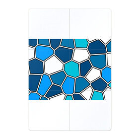 Магнитный плакат 2Х3 с принтом Ледяной витраж в Екатеринбурге, Полимерный материал с магнитным слоем | 6 деталей размером 9*9 см | витраж | геометрия | зенит | сетка | синий | соты | футбол