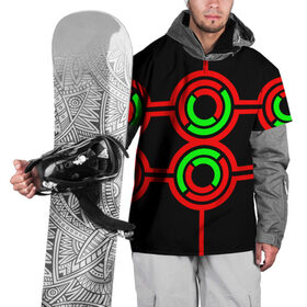 Накидка на куртку 3D с принтом Круги механика в Екатеринбурге, 100% полиэстер |  | 