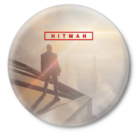 Значок с принтом Hitman 3 в Екатеринбурге,  металл | круглая форма, металлическая застежка в виде булавки | Тематика изображения на принте: game | gamer | games | hitman | hitmen | hitmon | killer | stealth | игра | игры | хитман | хитмен