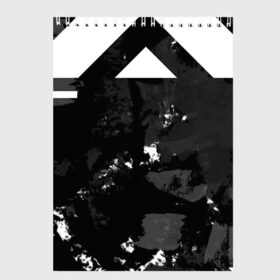 Скетчбук с принтом Гранж-абстакция в Екатеринбурге, 100% бумага
 | 48 листов, плотность листов — 100 г/м2, плотность картонной обложки — 250 г/м2. Листы скреплены сверху удобной пружинной спиралью | абстракция | геометрия | гранж | грязь | черно белый