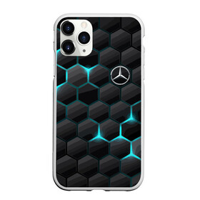 Чехол для iPhone 11 Pro матовый с принтом Mercedes-Benz в Екатеринбурге, Силикон |  | cell | germany | mercedes benz | pattern | prestige | германия | мерседес | престиж | соты | узор