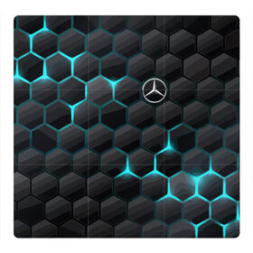 Магнитный плакат 3Х3 с принтом Mercedes-Benz в Екатеринбурге, Полимерный материал с магнитным слоем | 9 деталей размером 9*9 см | cell | germany | mercedes benz | pattern | prestige | германия | мерседес | престиж | соты | узор