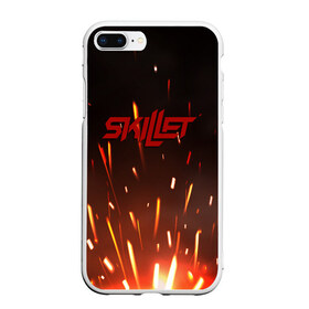 Чехол для iPhone 7Plus/8 Plus матовый с принтом Skillet band в Екатеринбурге, Силикон | Область печати: задняя сторона чехла, без боковых панелей | jen ledger | john cooper | skillet | skillet band | skillet feel invincible | skillet rise