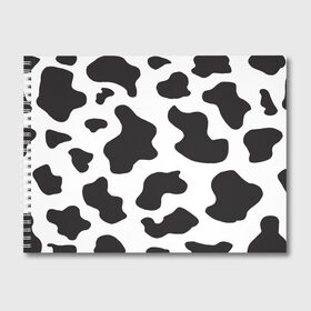 Альбом для рисования с принтом COW PRINT в Екатеринбурге, 100% бумага
 | матовая бумага, плотность 200 мг. | animals | cow | cow print | корова | коровий принт