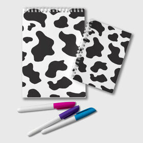 Блокнот с принтом COW PRINT в Екатеринбурге, 100% бумага | 48 листов, плотность листов — 60 г/м2, плотность картонной обложки — 250 г/м2. Листы скреплены удобной пружинной спиралью. Цвет линий — светло-серый
 | Тематика изображения на принте: animals | cow | cow print | корова | коровий принт