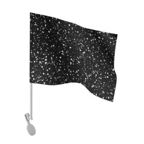 Флаг для автомобиля с принтом Snow в Екатеринбурге, 100% полиэстер | Размер: 30*21 см | snow | stars. звезды на футболке | в белую точку | звезды | кофта в белую точку | свитер в белую точку | снег | снег на черном фоне | футболка в белую точку | футболка в точку
