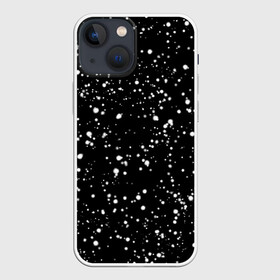 Чехол для iPhone 13 mini с принтом Snow в Екатеринбурге,  |  | snow | stars. звезды на футболке | в белую точку | звезды | кофта в белую точку | свитер в белую точку | снег | снег на черном фоне | футболка в белую точку | футболка в точку