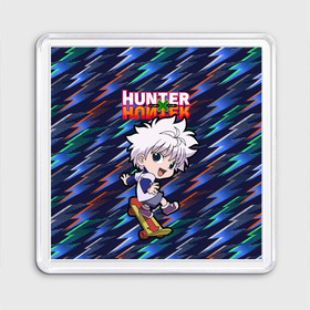 Магнит 55*55 с принтом Киллуа Hunter x Hunter в Екатеринбурге, Пластик | Размер: 65*65 мм; Размер печати: 55*55 мм | anime | hunter | hunter x hunter | killua | zoldyck | аниме | зодиак | охотник | охотники