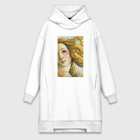 Платье-худи хлопок с принтом The Birth of Venus в Екатеринбурге,  |  | art | birth | botticelli | choker | eye | lashes | makeup | patch | sandro | venus | боттичелли | венера | венеры | глаза | живопись | жизнь | искусство | макияж | патчи | ресницы | рождение | сандро | чокер