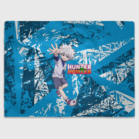 Плед 3D с принтом Киллуа Hunter x Hunter в Екатеринбурге, 100% полиэстер | закругленные углы, все края обработаны. Ткань не мнется и не растягивается | anime | hunter | hunter x hunter | killua | zoldyck | аниме | зодиак | охотник | охотники