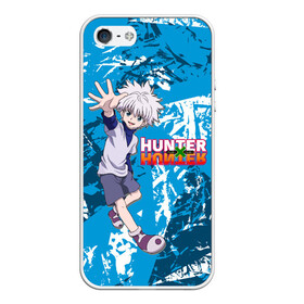 Чехол для iPhone 5/5S матовый с принтом Киллуа Hunter x Hunter в Екатеринбурге, Силикон | Область печати: задняя сторона чехла, без боковых панелей | Тематика изображения на принте: anime | hunter | hunter x hunter | killua | zoldyck | аниме | зодиак | охотник | охотники