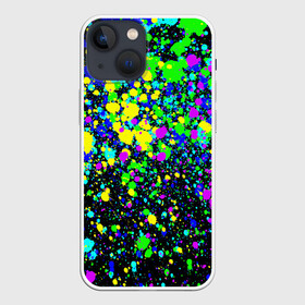 Чехол для iPhone 13 mini с принтом Неоновые краски лета в Екатеринбурге,  |  | neon | pattern | summer | акварель | арт | брызги | граффити | грязный | грязь | искусство | капли | кислотные | краска | лето | мазки | паттерн | пятна | пятнистый | радуга | радужный | разноцветный | текстура