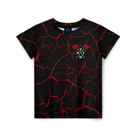 Детская футболка 3D с принтом PAYTON MOORMIER / ПЕЙТОН в Екатеринбурге, 100% гипоаллергенный полиэфир | прямой крой, круглый вырез горловины, длина до линии бедер, чуть спущенное плечо, ткань немного тянется | Тематика изображения на принте: blogger | logo | moormier | payton | pytn | rose | roses | symbol | tik | tiktok | tok | блогер | лого | логотип | логотипы | моормиер | мурмиер | пайтон | пейтон | пэйтон | роза | розы | символ | символы | тик | тикток | ток