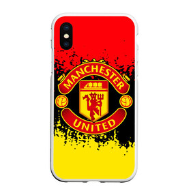 Чехол для iPhone XS Max матовый с принтом MANCHESTER UNITED в Екатеринбурге, Силикон | Область печати: задняя сторона чехла, без боковых панелей | fc | football | football club | manchester united | sport | английский профессиональный футбольный клуб | манчестер юнайтед | спорт | уефа | униформа | фирменные цвета | фк | футбол | футбольный клуб