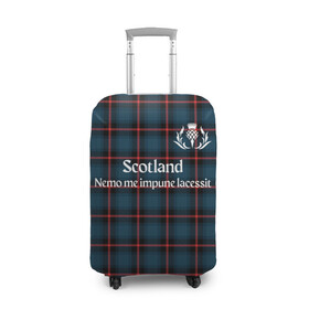 Чехол для чемодана 3D с принтом Шотландия в Екатеринбурге, 86% полиэфир, 14% спандекс | двустороннее нанесение принта, прорези для ручек и колес | england | scotland | англия | великобритания | волынка | девиз | килт | клан | клетка | королевство | шотландия | шотландка