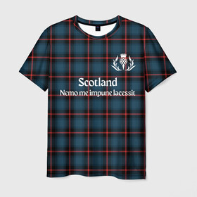 Мужская футболка 3D с принтом Шотландия в Екатеринбурге, 100% полиэфир | прямой крой, круглый вырез горловины, длина до линии бедер | england | scotland | англия | великобритания | волынка | девиз | килт | клан | клетка | королевство | шотландия | шотландка