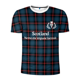 Мужская футболка 3D спортивная с принтом Шотландия в Екатеринбурге, 100% полиэстер с улучшенными характеристиками | приталенный силуэт, круглая горловина, широкие плечи, сужается к линии бедра | Тематика изображения на принте: england | scotland | англия | великобритания | волынка | девиз | килт | клан | клетка | королевство | шотландия | шотландка
