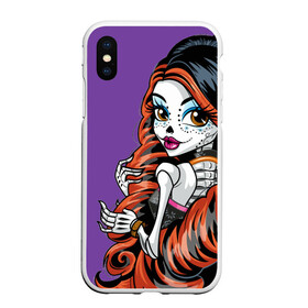 Чехол для iPhone XS Max матовый с принтом Calavera skelita 22 в Екатеринбурге, Силикон | Область печати: задняя сторона чехла, без боковых панелей | девушка | маска | мексика | скелет