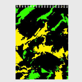 Скетчбук с принтом Желто-зеленый в Екатеринбурге, 100% бумага
 | 48 листов, плотность листов — 100 г/м2, плотность картонной обложки — 250 г/м2. Листы скреплены сверху удобной пружинной спиралью | casual | neon | pattern | абстрактный | брызги | граффити | грязь | зелень | камуфляж | кислотный | краска | красочный | мазки | маскировка | милитари | неоновый | отпечаток | пятна | пятнистый | разноцветный