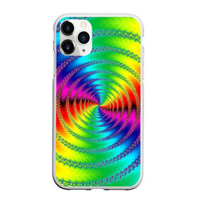 Чехол для iPhone 11 Pro матовый с принтом Цветной гипноз в Екатеринбурге, Силикон |  | насыщенные цвета | радуга | спираль | цвет | цвета | яркие цвета | ярко