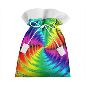 Подарочный 3D мешок с принтом Цветной гипноз в Екатеринбурге, 100% полиэстер | Размер: 29*39 см | насыщенные цвета | радуга | спираль | цвет | цвета | яркие цвета | ярко