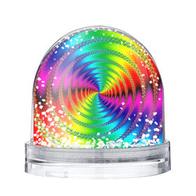 Снежный шар с принтом Цветной гипноз в Екатеринбурге, Пластик | Изображение внутри шара печатается на глянцевой фотобумаге с двух сторон | насыщенные цвета | радуга | спираль | цвет | цвета | яркие цвета | ярко